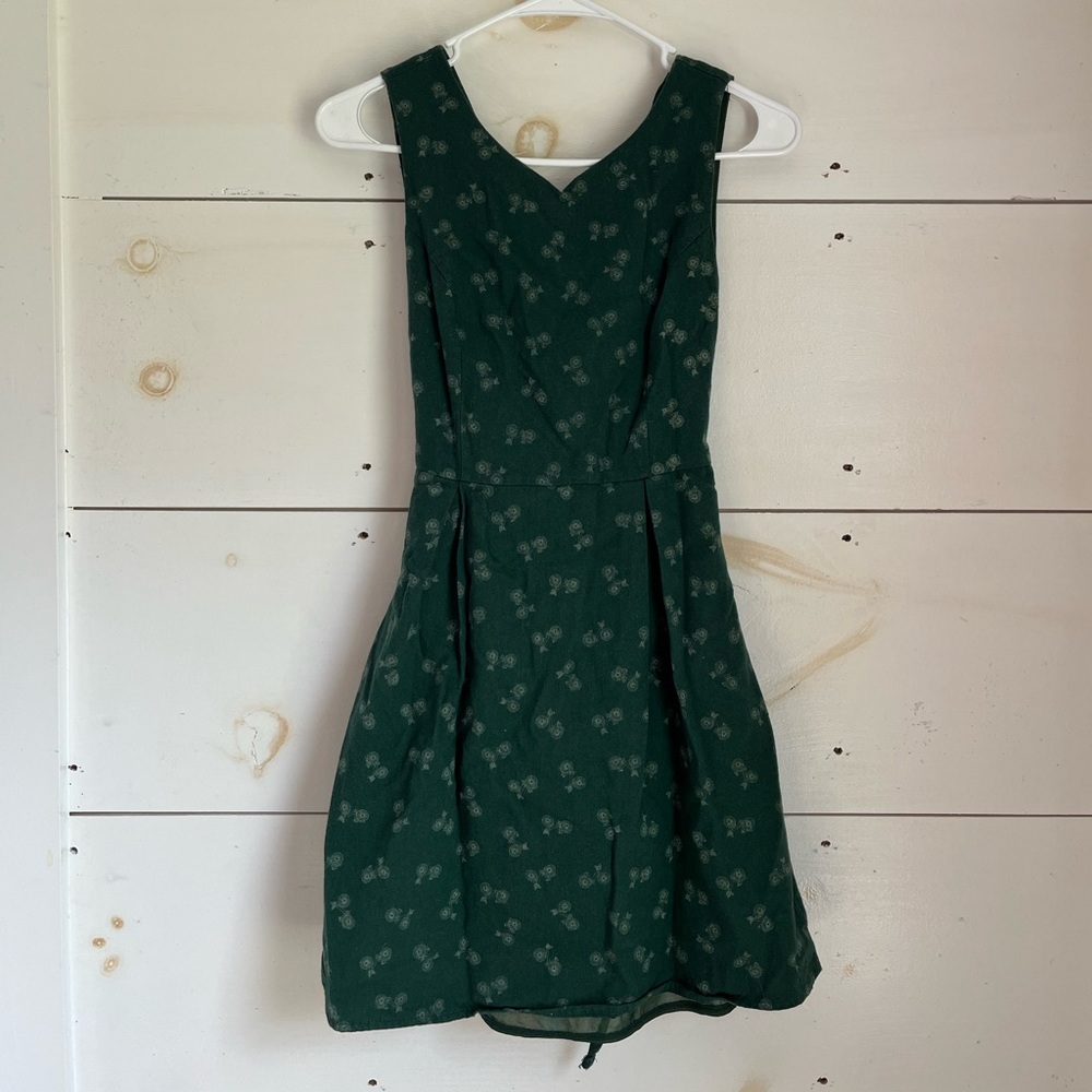Green bicycle dress XS